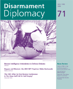 Disarmament Diplomacy No. 71, Cover design by Paul Aston