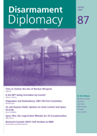 Disarmament Diplomacy No. 87, Cover design by Calvert's Press, Photo by Rebecca Johnson